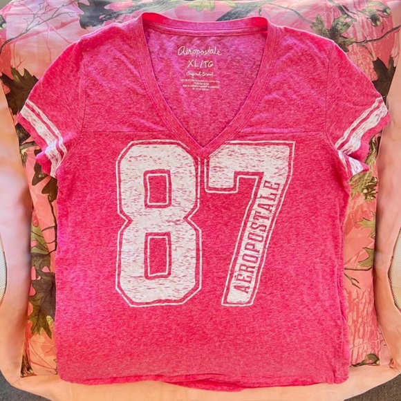 Aeropostale Tops - aeropostale tate mcrae inspired y2k hot pink jersey 87 t shirt